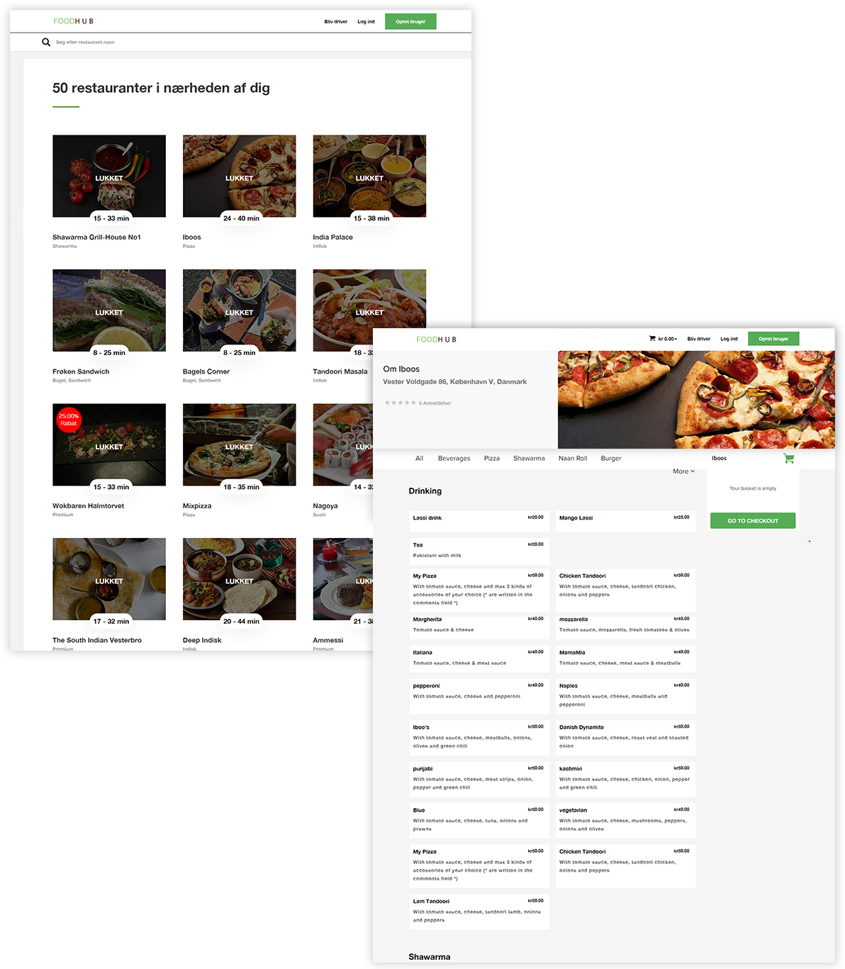 food visual, food delivery app