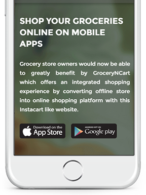 Grocery app - mobile view